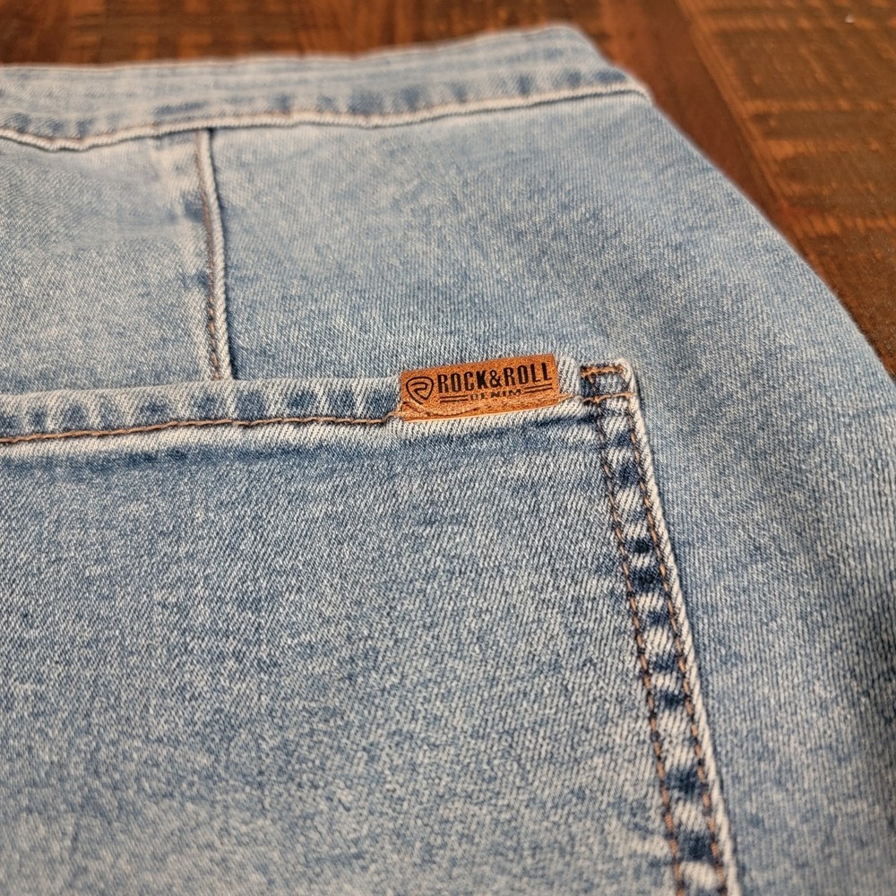 Rock & Roll Denim Bargain Button Bell Jeans Women's Size 29 X 30 Style WPB1658 - Picture 5 of 11